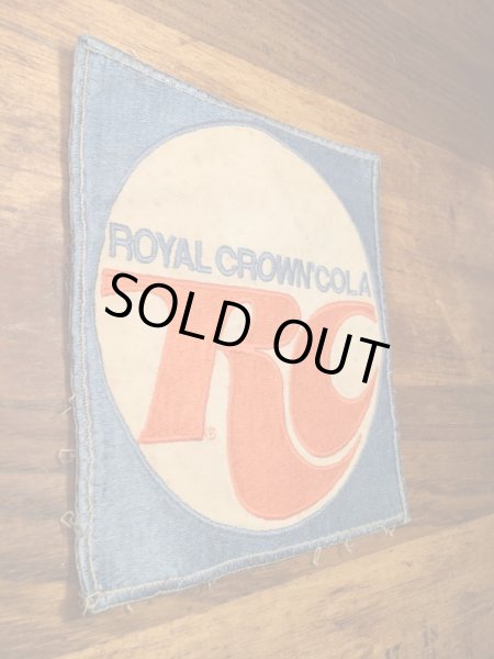 Royal Crown Colaの貼付けタイプのヴィンテージ刺繡パッチ