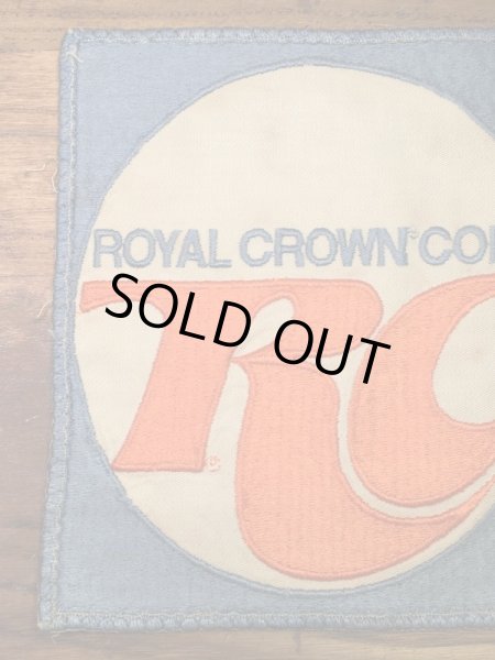 ローヤルクラウンコーラの貼付けタイプのビンテージ刺繡ワッペン