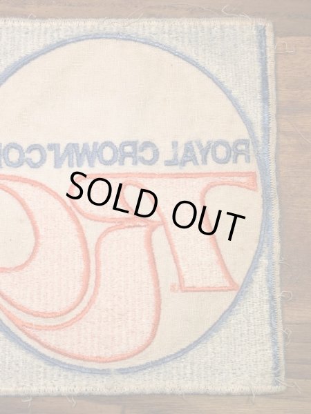 ローヤルクラウンコーラの貼付けタイプのビンテージ刺繡ワッペン