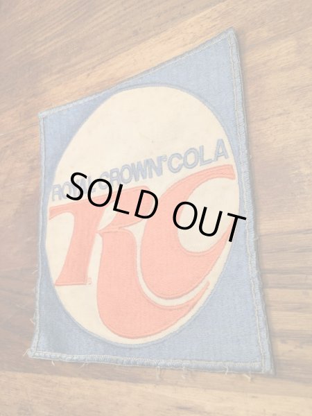 ローヤルクラウンコーラの貼付けタイプのビンテージ刺繡ワッペン