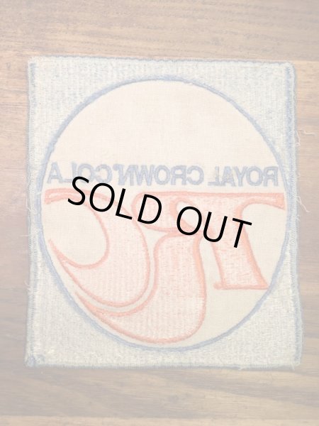 Royal Crown Colaの貼付けタイプのヴィンテージ刺繡パッチ