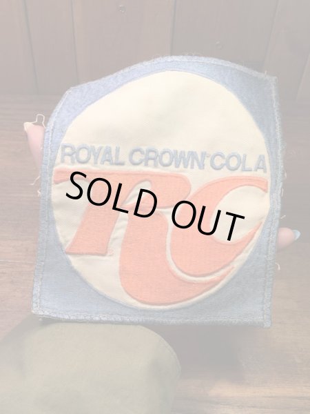 ローヤルクラウンコーラの貼付けタイプのビンテージ刺繡ワッペン
