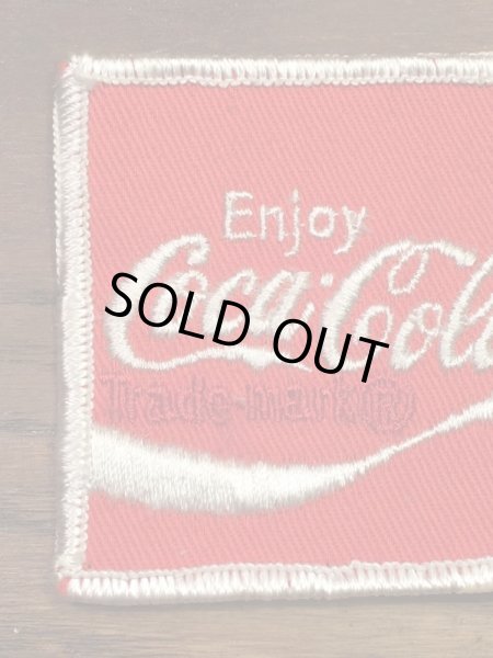 コカ・コーラの貼付けタイプのビンテージ刺繡ワッペン