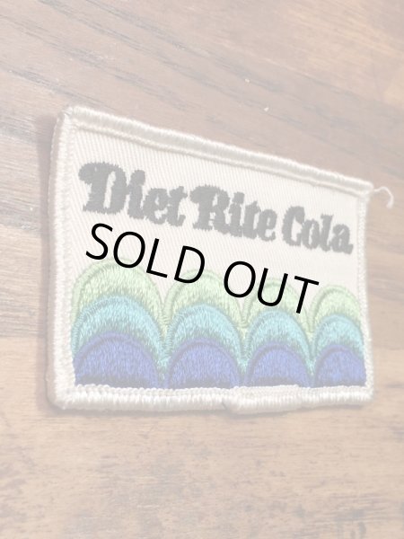 Diet Rite Colaの貼付けタイプのビンテージ刺繡ワッペン