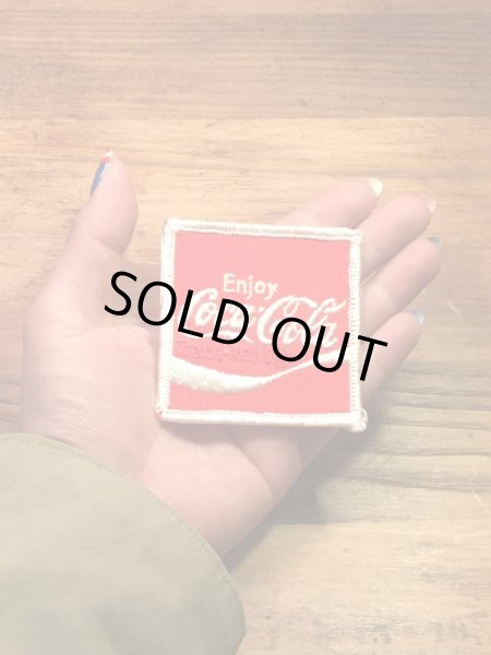 Coca Colaの貼付けタイプのヴィンテージ刺繡パッチ