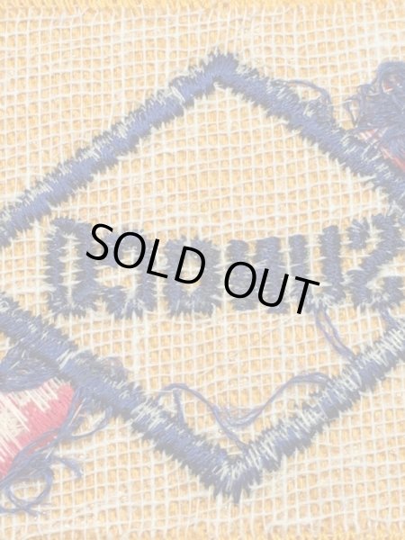 スノコの貼付けタイプのビンテージ刺繡ワッペン