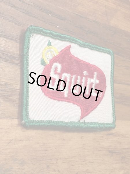 Squirtの貼付けタイプのヴィンテージ刺繡パッチ