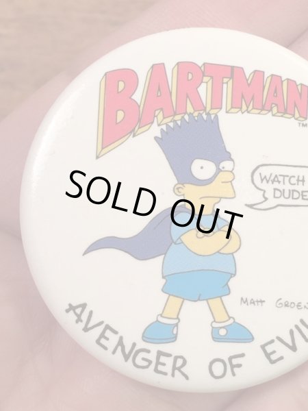The Simpson'sのキャラクター“Bartman”の90’sヴィンテージバッチ