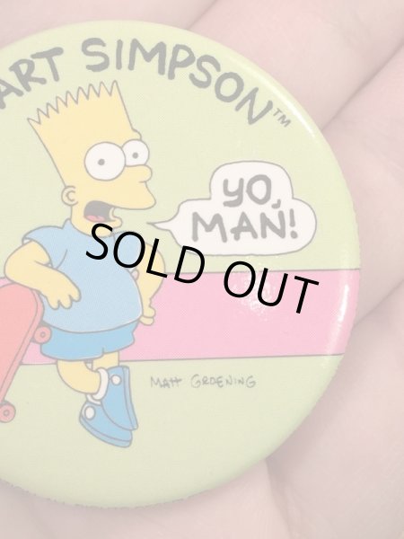 シンプソンズのキャラクター“バート”の90年代ビンテージ缶バッジ