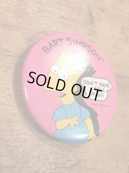 The Simpson'sのキャラクター“Bart”の90’sヴィンテージ缶バッチ
