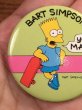 The Simpson'sのキャラクター“Bart”の90’sヴィンテージ缶バッチ