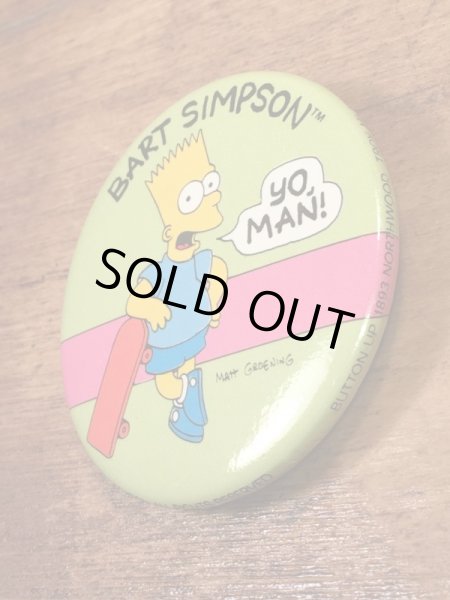 シンプソンズのキャラクター“バート”の90年代ビンテージ缶バッジ