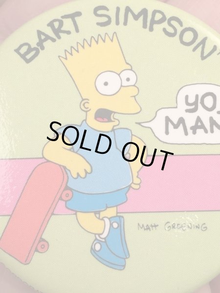 シンプソンズのキャラクター“バート”の90年代ビンテージ缶バッジ