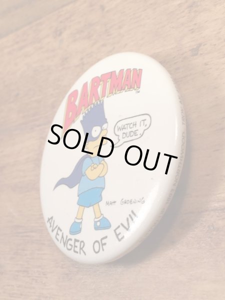 シンプソンズのバートマンの90年代ビンテージバッジ