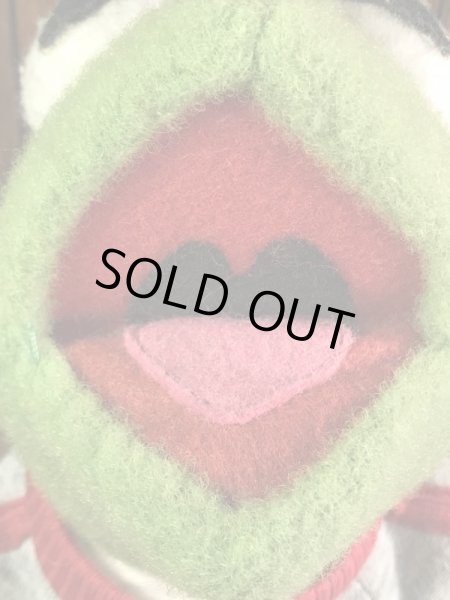 マペットショウのカーミットの80年代ビンテージ縫いぐるみ