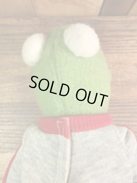 マペットショウのカーミットの80年代ビンテージ縫いぐるみ