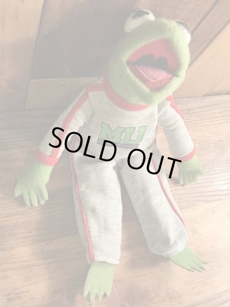 マペットショウのカーミットの80年代ビンテージ縫いぐるみ