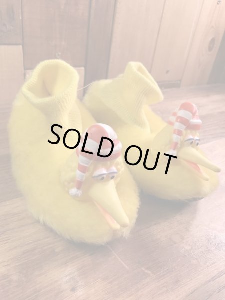 セサミストリートのビッグバードの70〜80年代ビンテージ子供用スリッパ