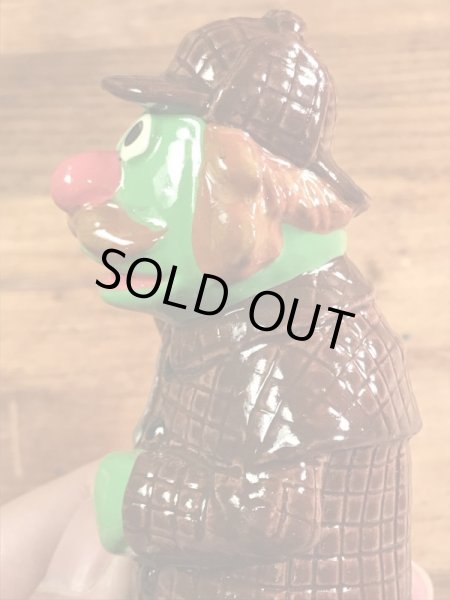 セサミストリートのシャーロックヘムロックの70年代ビンテージセラミックフィギュア