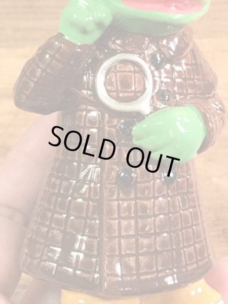 セサミストリートのシャーロックヘムロックの70’sヴィンテージ陶器製ドール