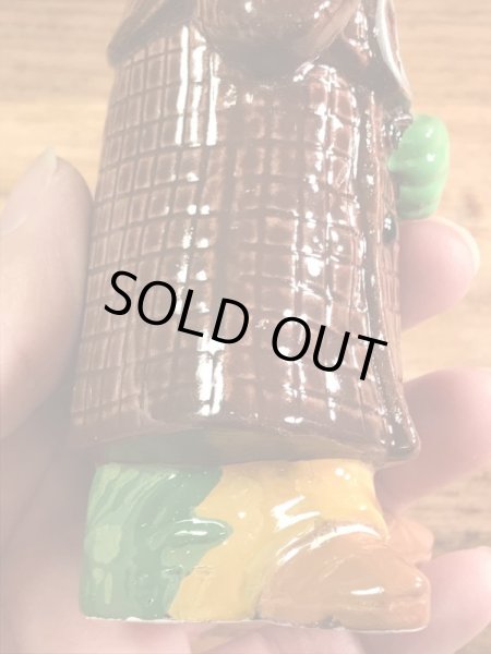 セサミストリートのシャーロックヘムロックの70’sヴィンテージ陶器製ドール