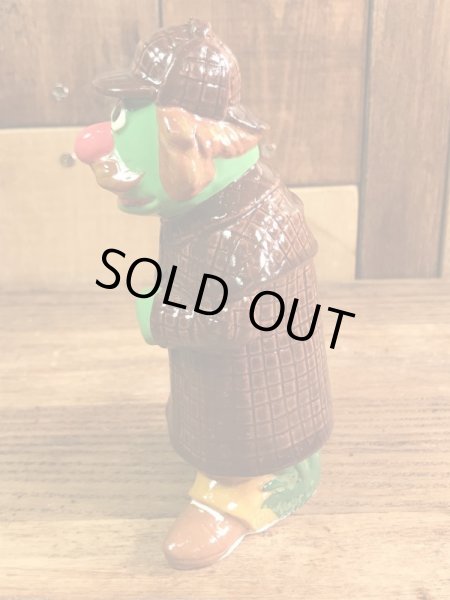 セサミストリートのシャーロックヘムロックの70年代ビンテージセラミックフィギュア