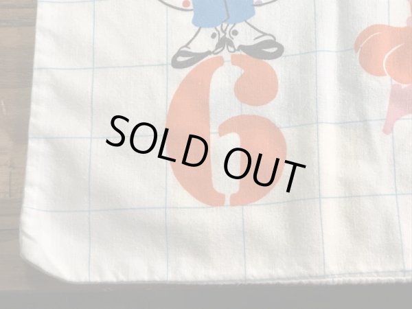 セサミストリートの数字が書かれた70年代ビンテージ枕カバー