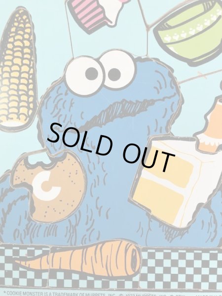 Playskool社製のクッキーモンスターの70’sヴィンテージウッドパズル