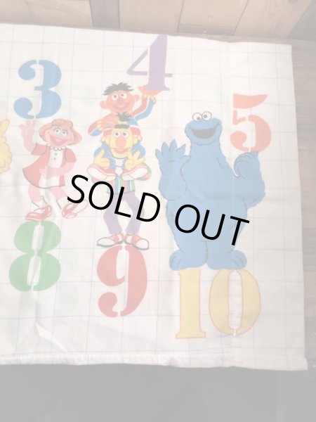 セサミストリートの数字が書かれた70年代ビンテージ枕カバー
