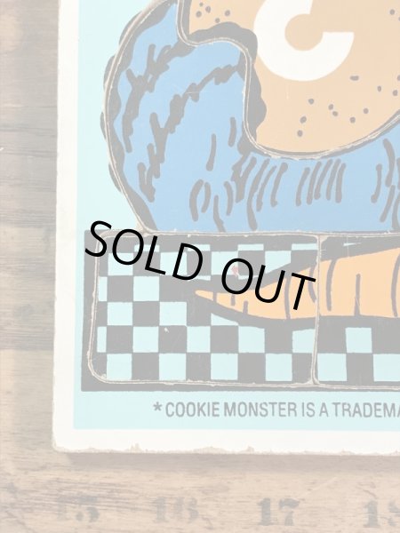 Playskool社製のクッキーモンスターの70’sヴィンテージウッドパズル