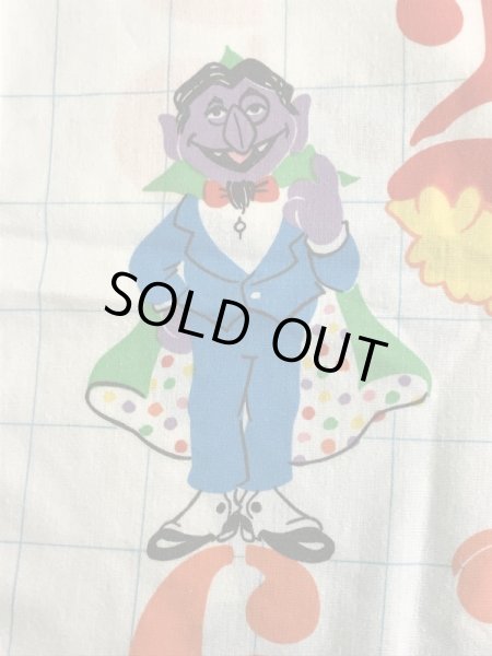 セサミストリートのキャラクターとナンバーが書かれた70’sヴィンテージピローケース