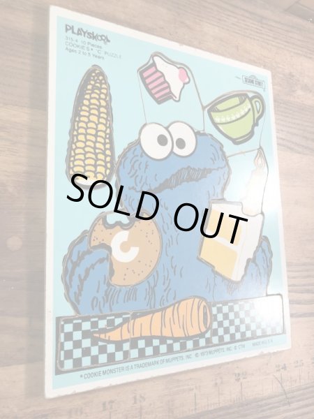 セサミストリートのクッキーモンスターの70年代ビンテージパズル