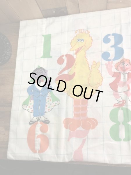 セサミストリートの数字が書かれた70年代ビンテージ枕カバー