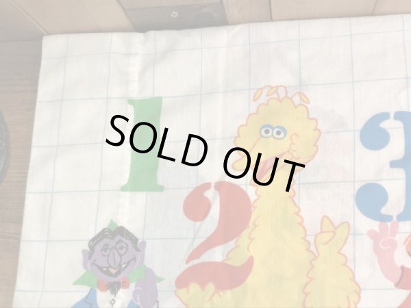 セサミストリートの数字が書かれた70年代ビンテージ枕カバー