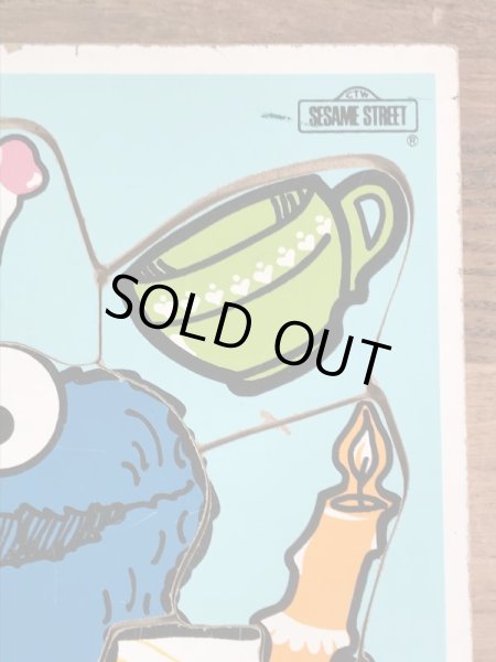 Playskool社製のクッキーモンスターの70’sヴィンテージウッドパズル