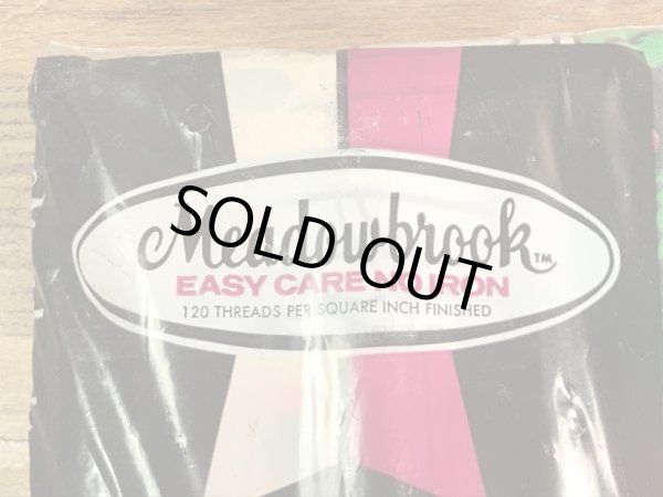 セサミストリートのキャラクターと数字が描かれた70年代ビンテージツインフラットシーツ