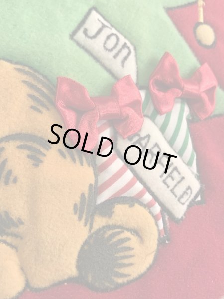 ガーフィールドのクリスマス用の80年代ビンテージ靴下