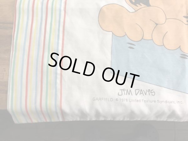 眠たそうなガーフィールドが描かれた70〜80’sヴィンテージピローケース