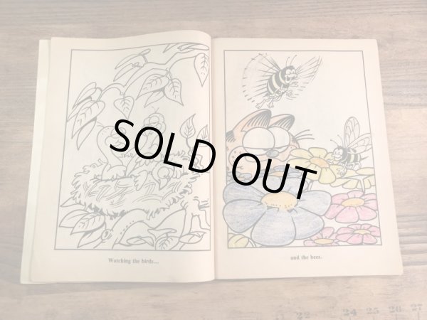 80’sのガーフィールドのヴィンテージカラーリングブック