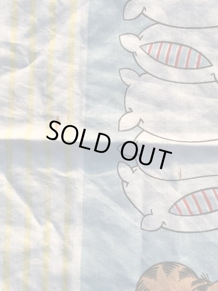 ガーフィールドのツインサイズの70〜80年代ビンテージフラットシーツ