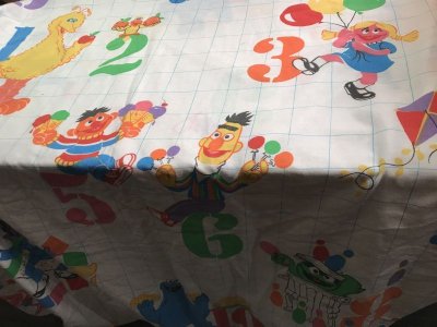 画像3: Sesame Street “Number” Twin Flat Sheet Deadstock　セサミストリート　ビンテージ　フラットシーツ　デッドストック　70年代