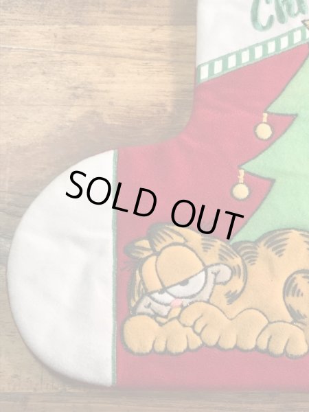 ガーフィールドのクリスマス用の80年代ビンテージ靴下