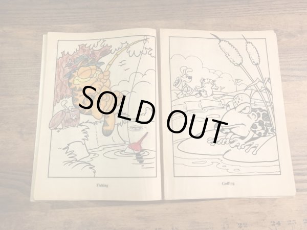 80年代頃のガーフィールドのビンテージ塗り絵