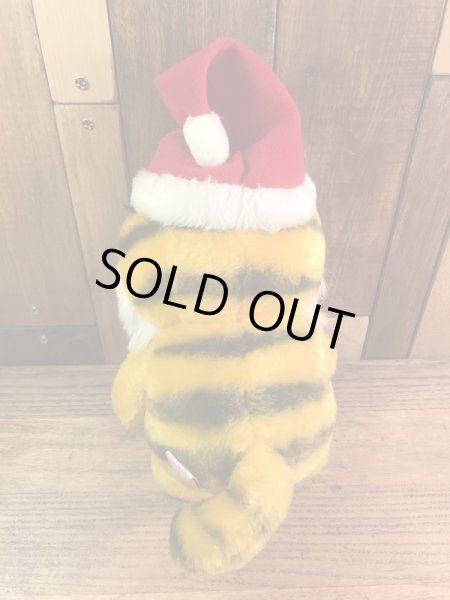 ガーフィールドのサンタクロースの80年代ビンテージ縫いぐるみ