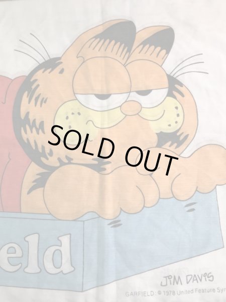 眠たそうなガーフィールドが描かれた70〜80’sヴィンテージピローケース