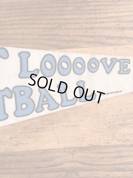 ガーフィールドとオーディーがフットボールをしている70〜80年代ビンテージペナント