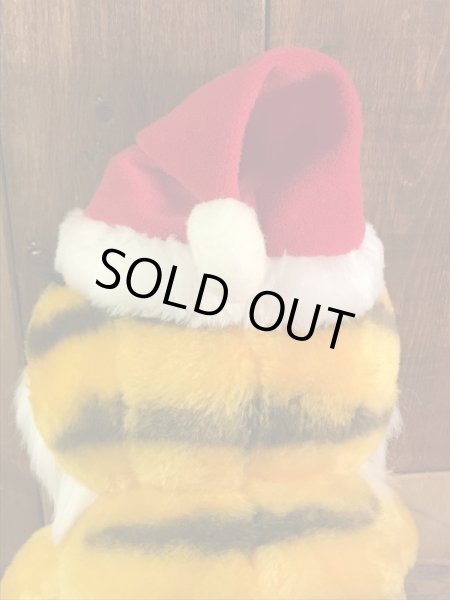 ガーフィールドのサンタクロースの80年代ビンテージ縫いぐるみ