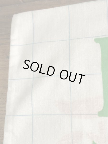 セサミストリートのキャラクターとナンバーが描かれた70’sヴィンテージピローケース