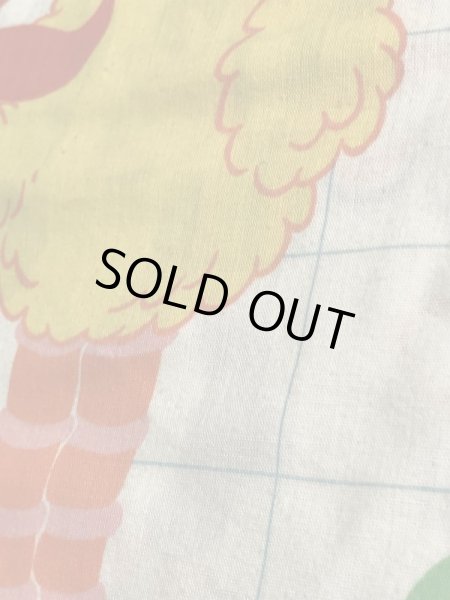 セサミストリートのキャラクターと数字が描かれた70年代ビンテージ枕カバー