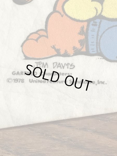 ガーフィールドとオーディーがフットボールをしている70〜80年代ビンテージペナント